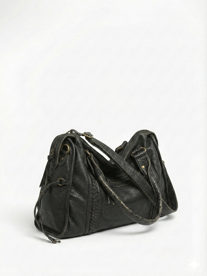 Arabell | Vintage Faux Leather Structured Tote Bag