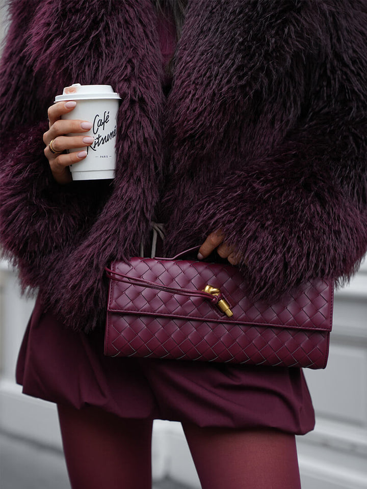 Alba | Woven Structured Shoulder Bag