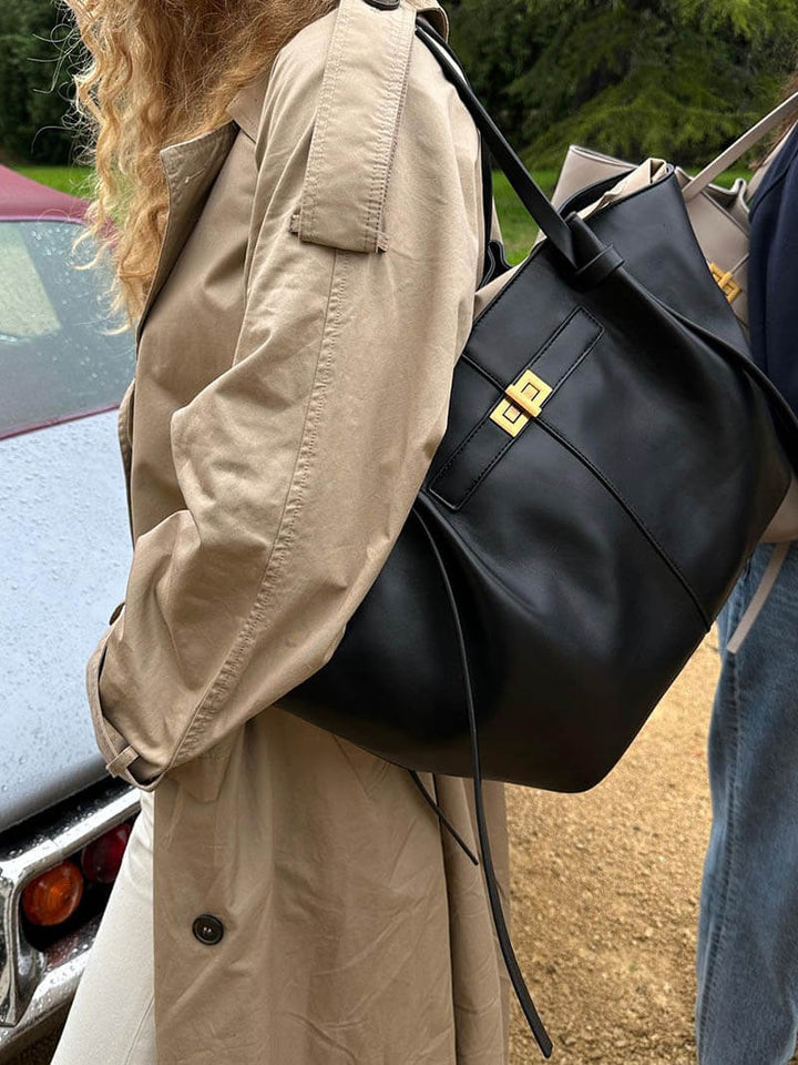 Adele | Leather Shopper Tote Bag