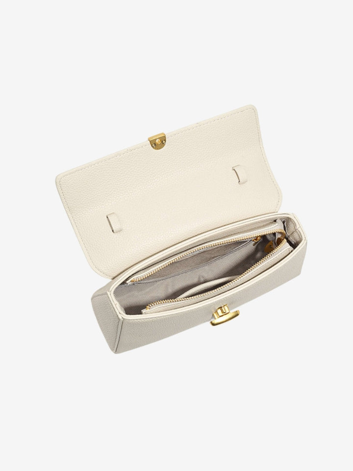 Cassy Elegant Vegan Leather Crossbody Bag with Removable Strap