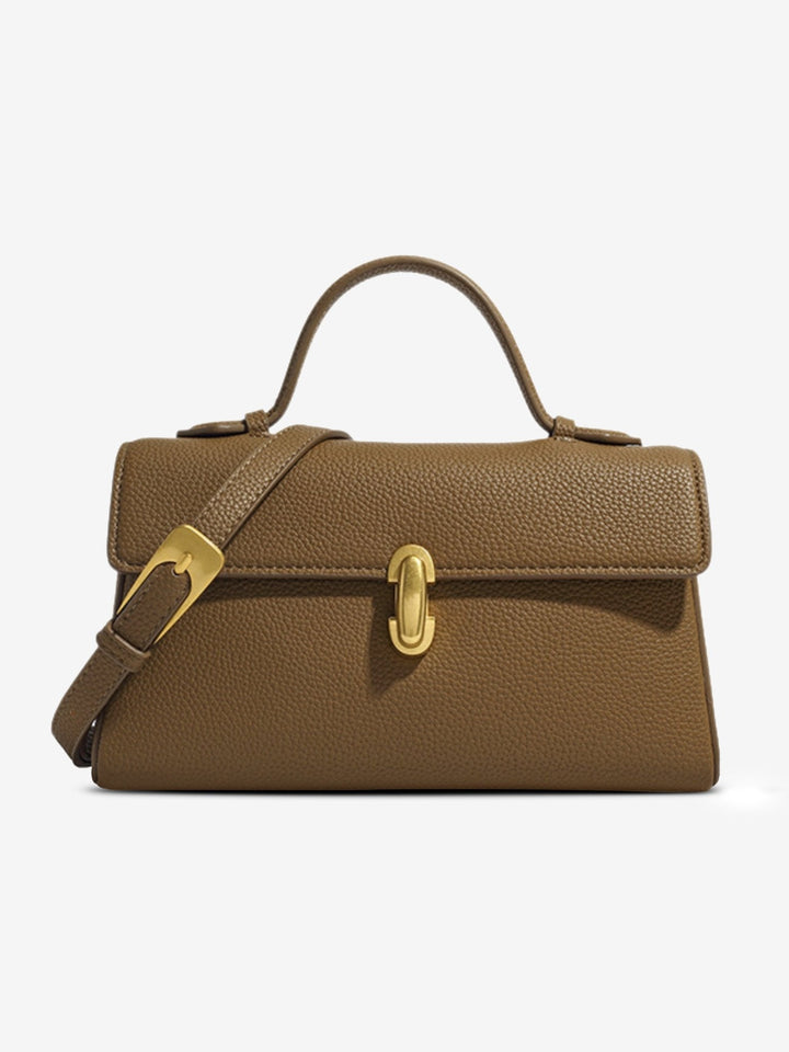Cassy Elegant Vegan Leather Crossbody Bag with Removable Strap